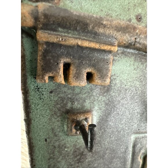 Segovia Spain Handmade Ceramic Wall Key Holder 3 Hooks - Antique Rim Lock Style - Picture 4 of 10